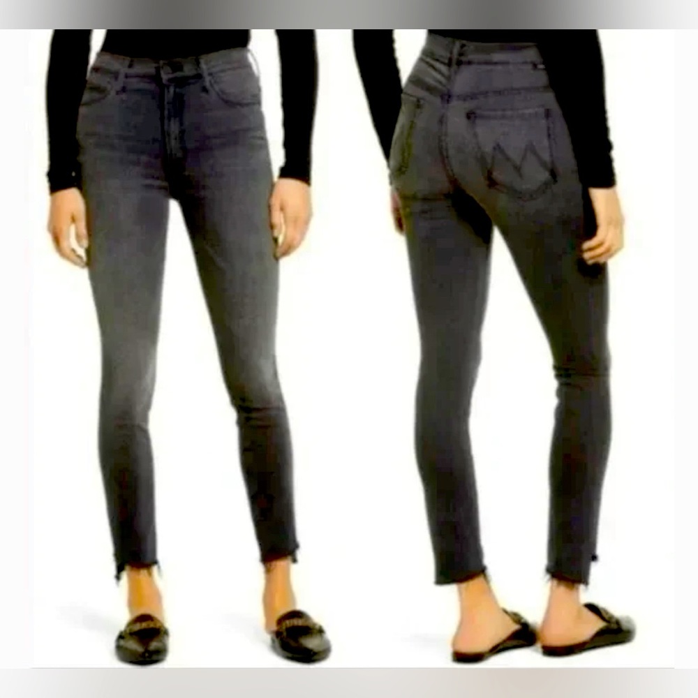 MOTHER ~ The Stunner Frayed Step-Hem Stretch Skinny Ankle Jeans
